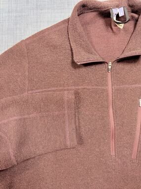 Ibex Merino Wool 1/4 Zip Pullover Sweater Men M Burgundy Maroon USA Made
